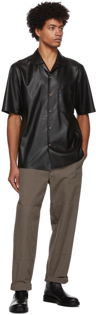 商品Nanushka|Black Bodil Vegan Leather Shirt,价格¥2867,第6张图片详细描述