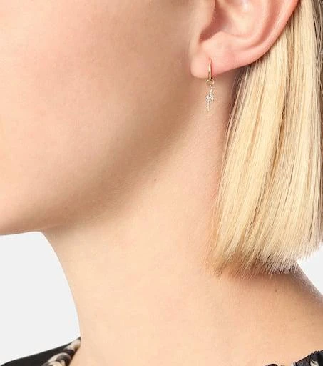 商品Maria Tash|Lightning Bolt 18kt gold single earring with diamonds,价格¥5049,第3张图片详细描述