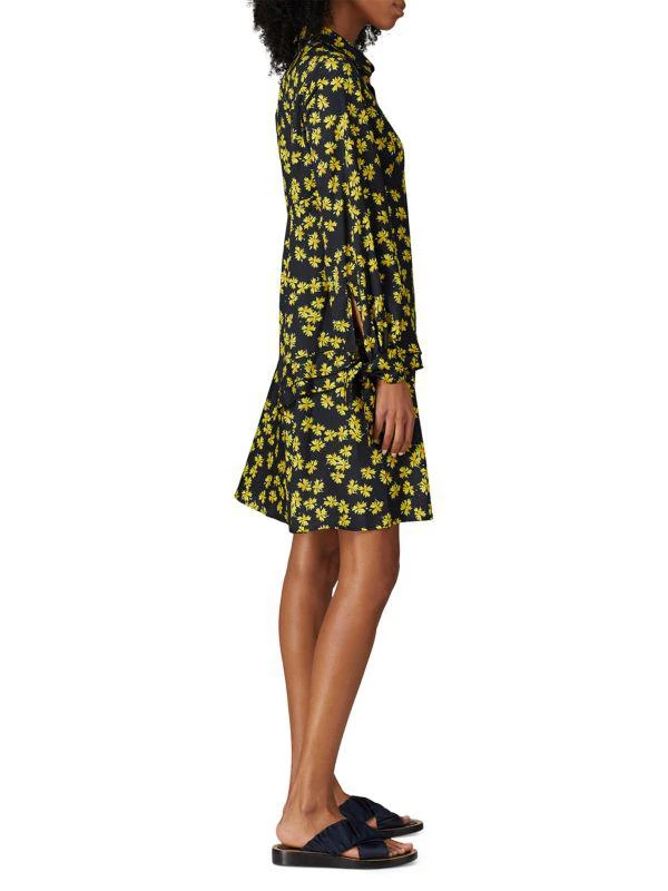 商品Equipment|Floral Pleated Shirtdress,价格¥651,第3张图片详细描述