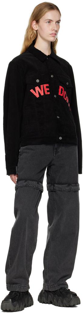 Black Spread Collar Jacket商品第4张图片规格展示