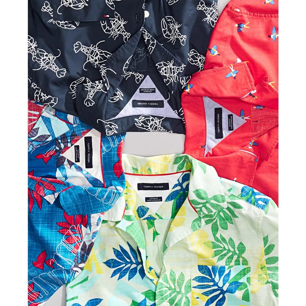 商品Tommy Hilfiger|Men's Big and Tall Preston Lobster-Print Camp Shirt,价格¥216,第3张图片详细描述