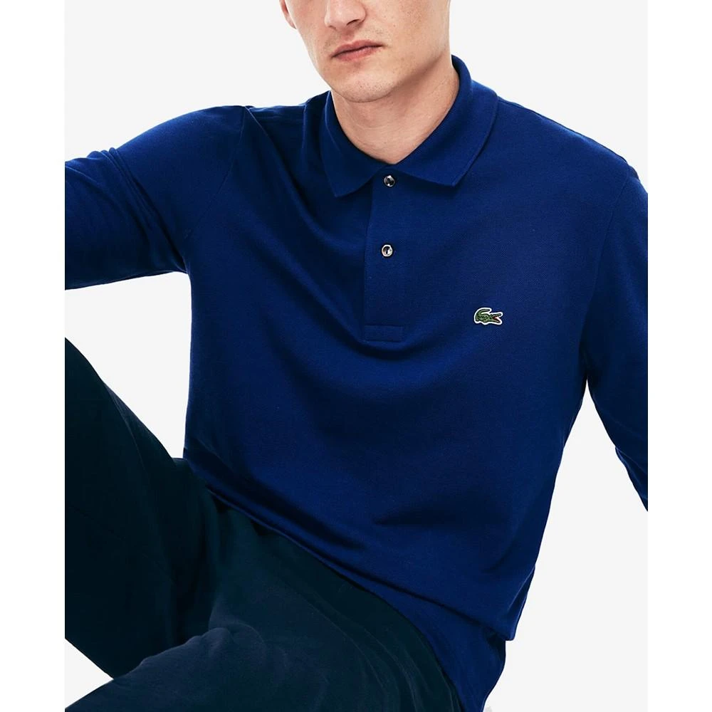 商品Lacoste|拉科斯特男士Polo长袖百搭纯色运动休闲衫,价格¥877,第1张图片