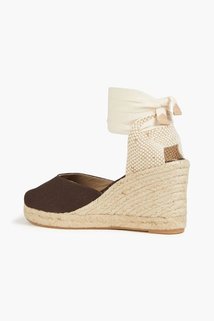 商品Ganni|Embroidered canvas wedge espadrilles,价格¥271,第3张图片详细描述