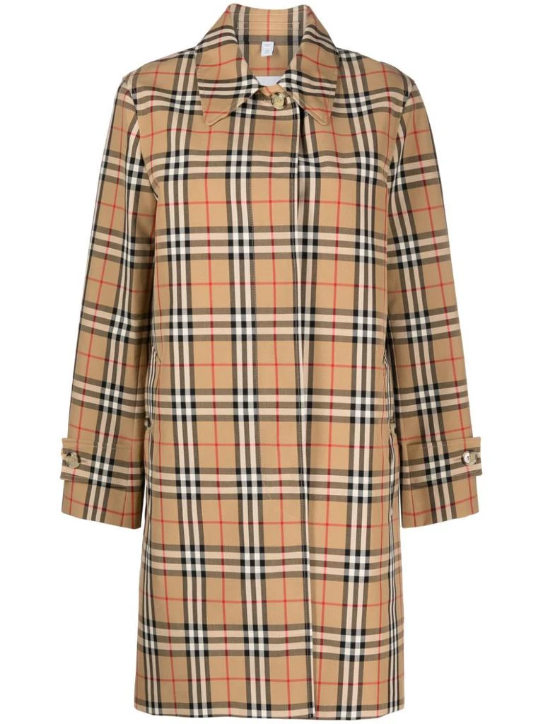 商品Burberry|CHECK MOTIF RAINCOAT,价格¥13259,第1张图片