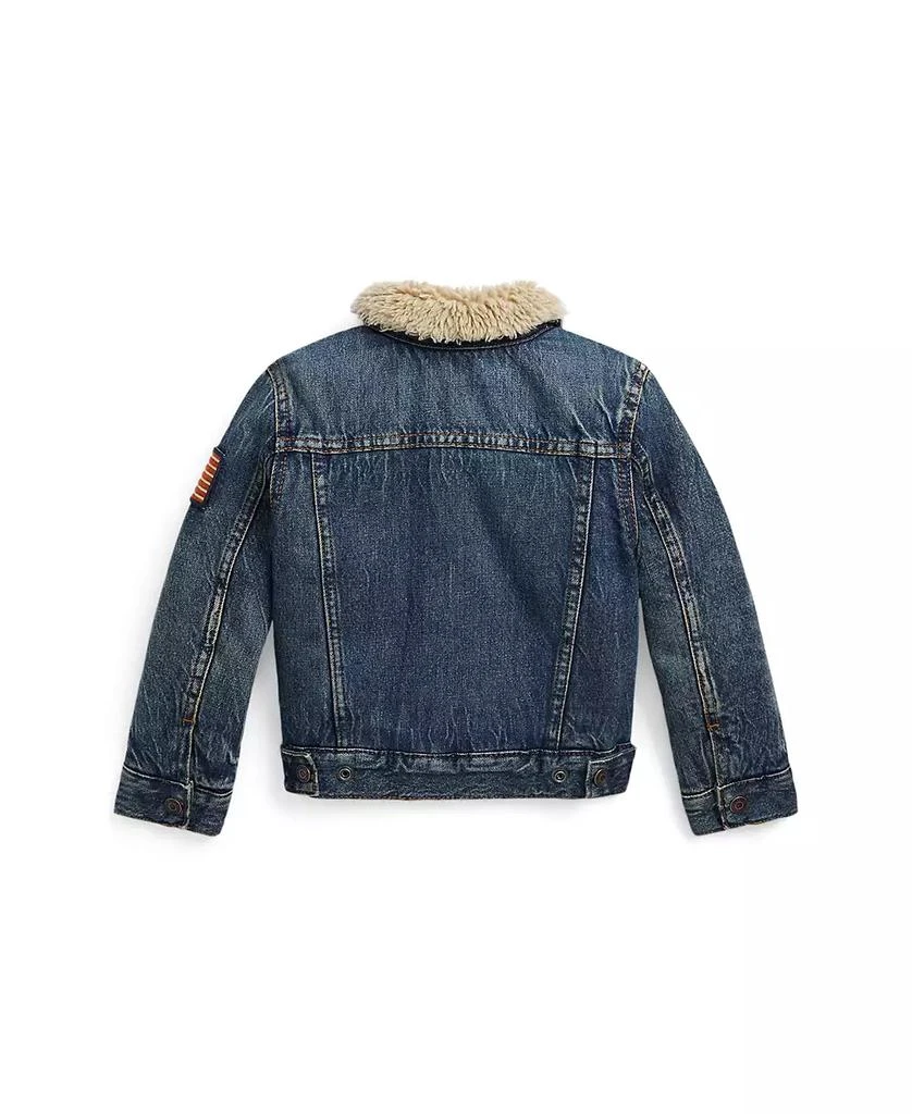 商品Ralph Lauren|Toddler and Little Boys Teddy Fleece–Lined Denim Trucker Jacket,价格¥854,第2张图片详细描述