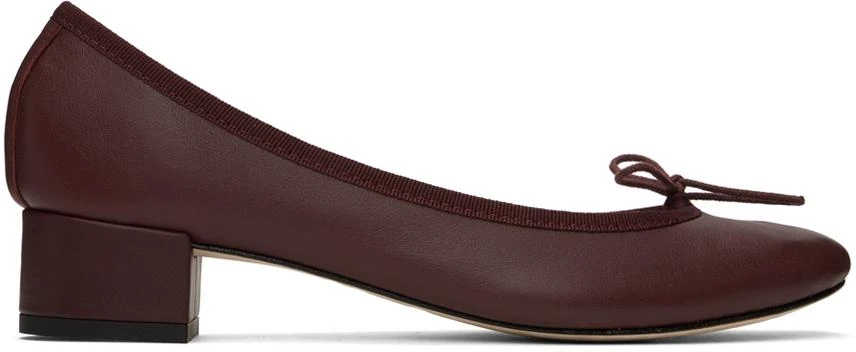 商品Repetto|SSENSE Exclusive Burgundy Camille Heels,价格¥2074,第1张图片