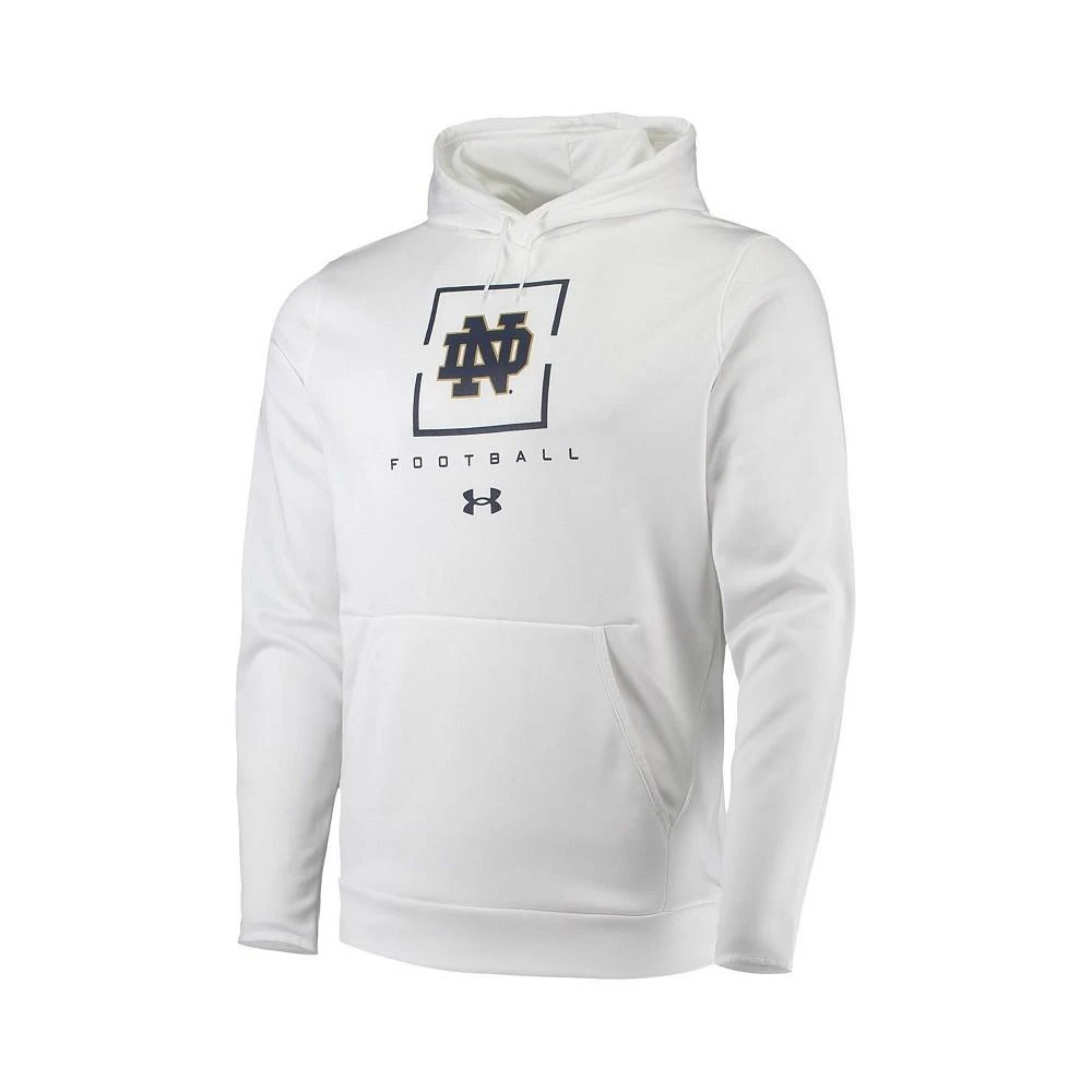 商品Under Armour|Men's White Notre Dame Fighting Irish Football Fleece Pullover Hoodie,价格¥556,第2张图片详细描述