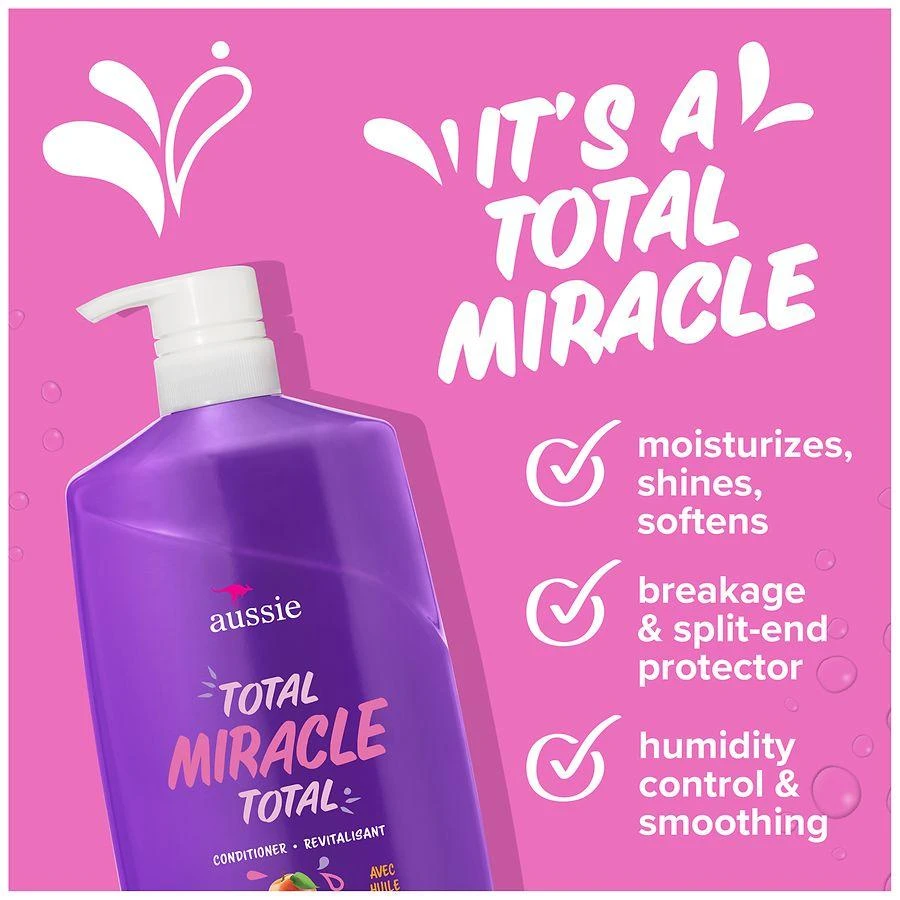 商品Aussie|Total Miracle 7 Benefits Hair Conditioner for Damaged Hair, for All Hair Types Citrus, florals, and musk,价格¥83,第3张图片详细描述