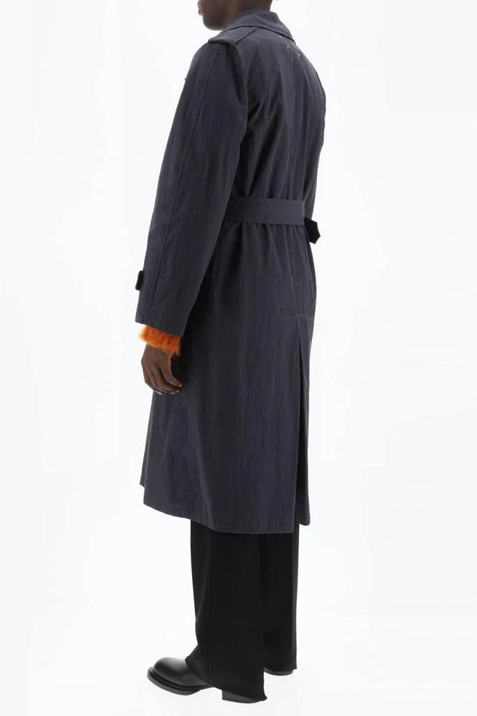 商品MAISON MARGIELA|Maison margiela double-breasted trench coat in cotton,价格¥9656,第3张图片详细描述