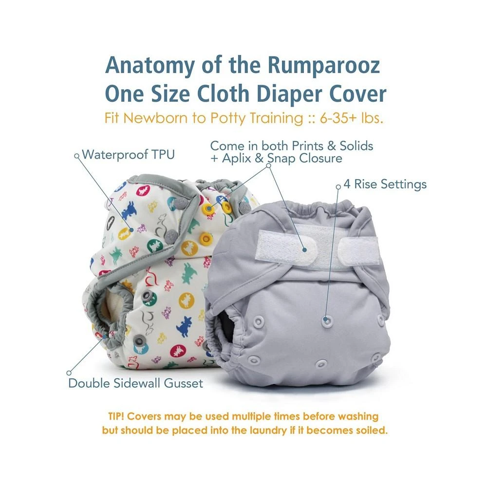 商品Kanga Care|Rumparooz Reusable One Size Cloth Diaper Cover Snap,价格¥105,第3张图片详细描述