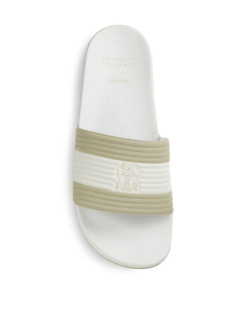 商品Brunello Cucinelli|Two-Tonal Quilted Slides,价格¥914,第4张图片详细描述