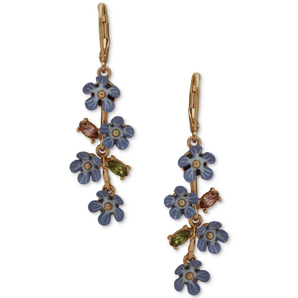 商品Lonna & Lilly|Gold-Tone Color Stone & Flower Linear Drop Earrings,价格¥171,第1张图片