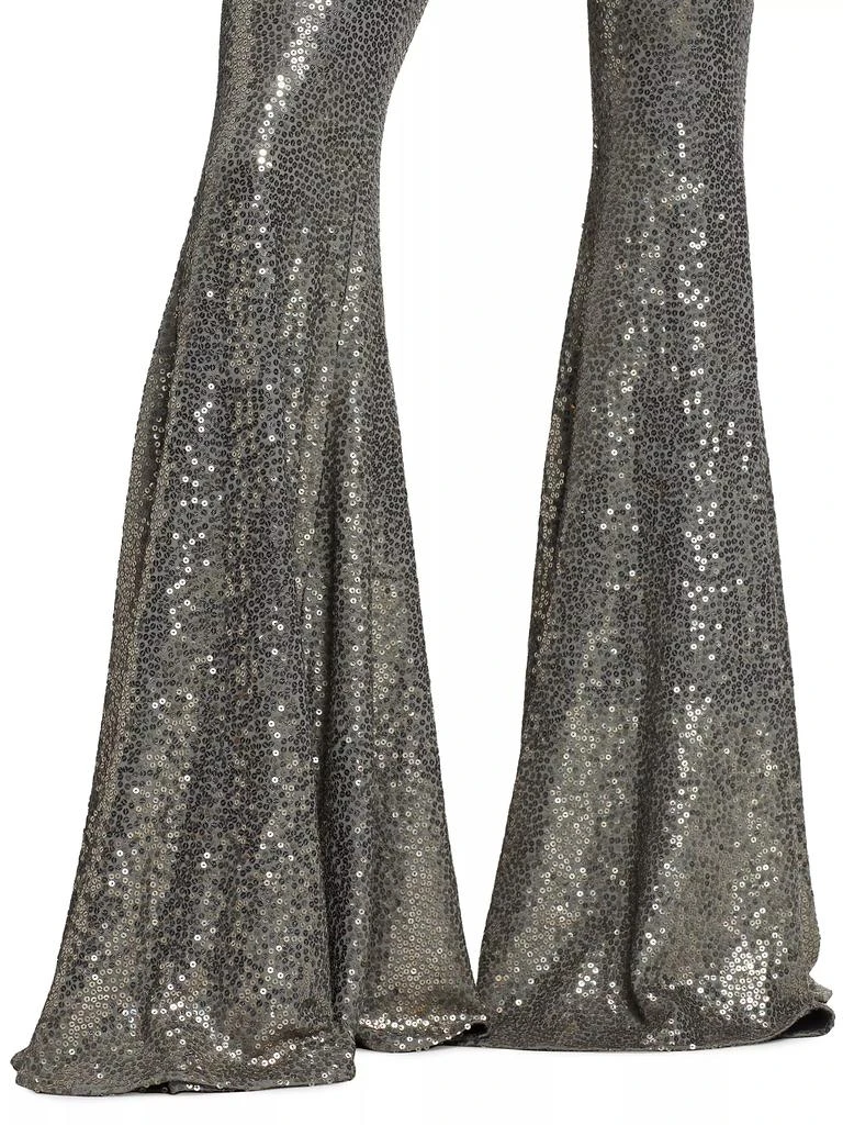 Sequined Flare-Leg Mock Turtleneck Jumpsuit 商品