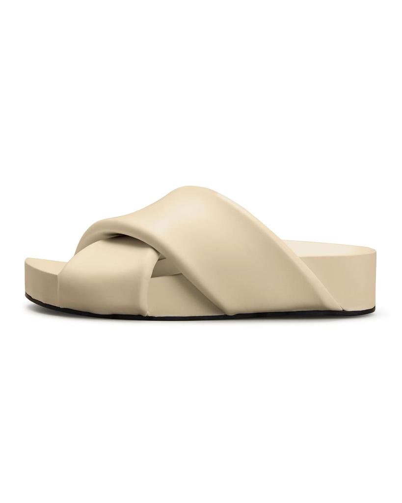 Lambskin Crisscross Slide Sandals商品第1张图片规格展示