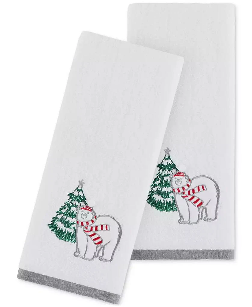 商品Holiday Lane|Polar Bear Embroidered 2-Pc. Hand Towel Set, Exclusively at Macy’s,价格¥78,第3张图片详细描述