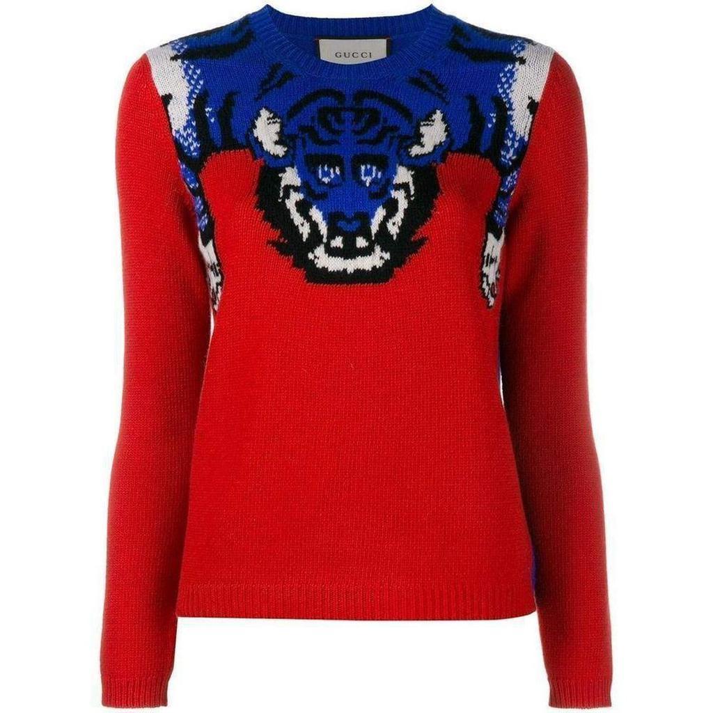 商品Gucci|Tiger Knit Sweater Jumper,价格¥7674,第1张图片
