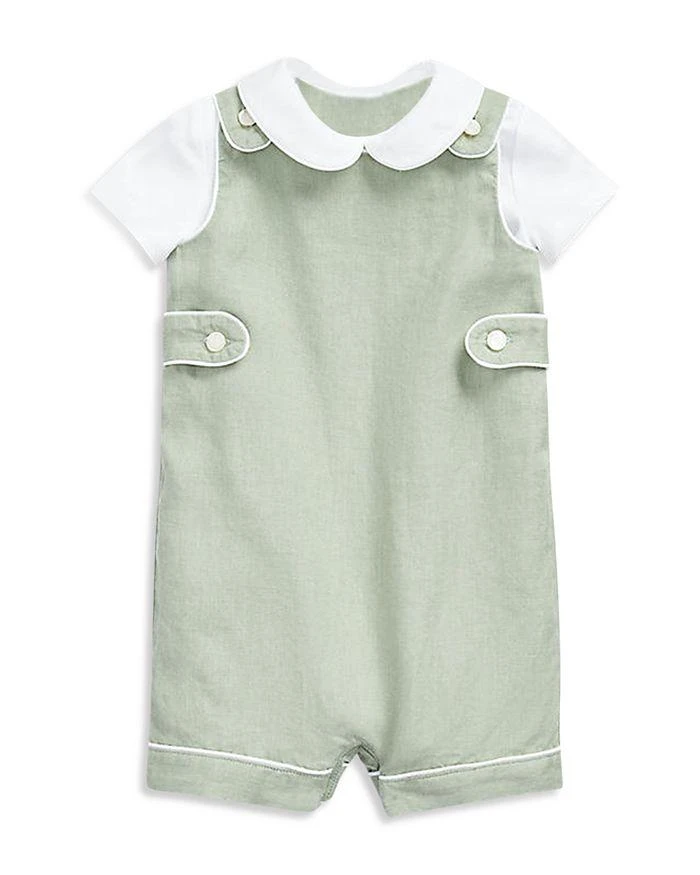 商品Ralph Lauren|Boys' Cotton Bodysuit & Linen Overall Set - Baby,价格¥835,第1张图片详细描述
