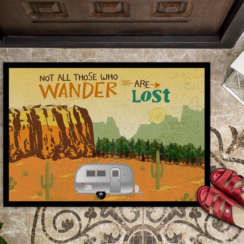 商品Caroline's Treasures|24 in x 36 in Airstream Camper Camping Wander Door Mat Indoor/Outdoor,价格¥307,第2张图片详细描述
