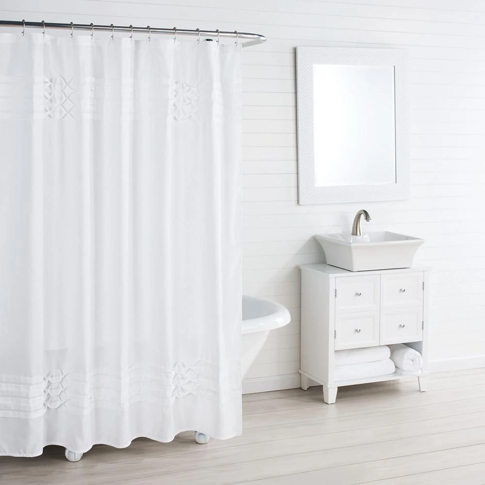 商品City Scene|Triple Diamond Microfiber Shower Curtain, 72" X 72",价格¥140,第1张图片