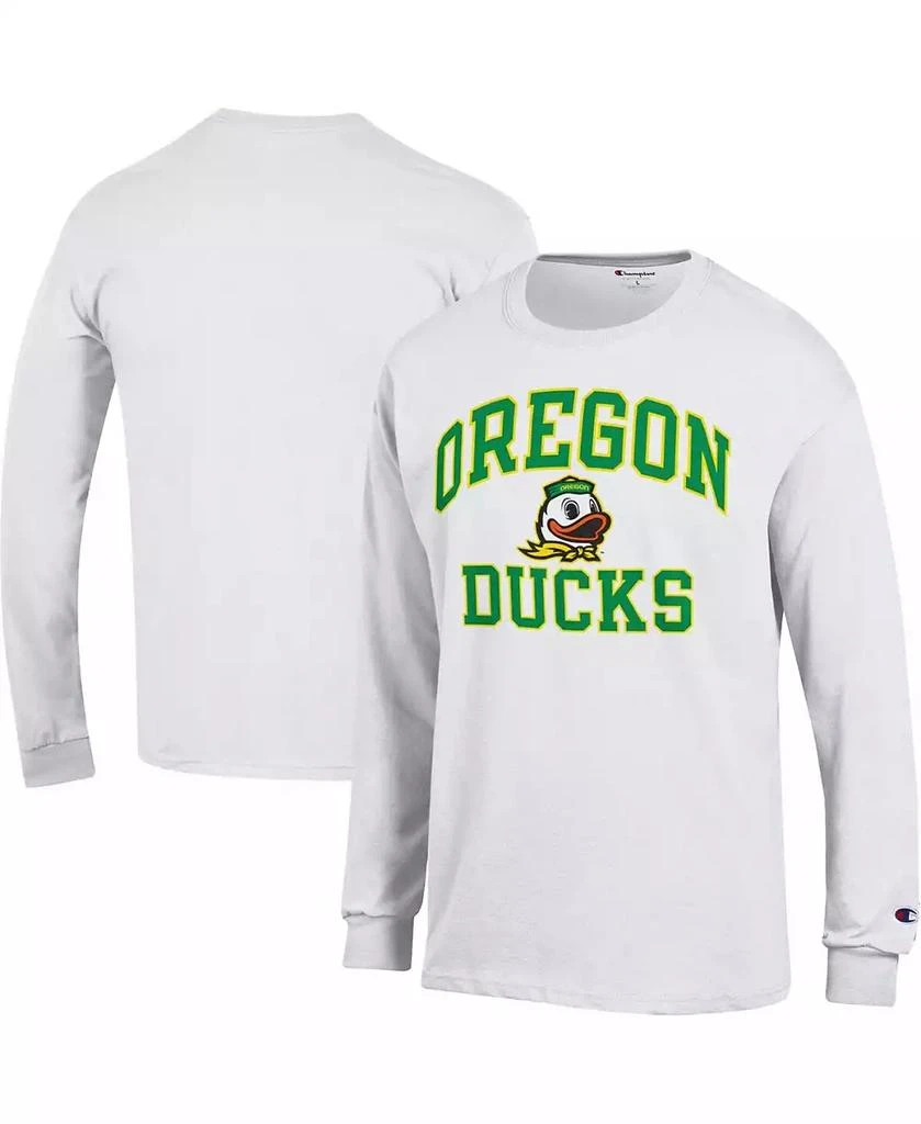 商品CHAMPION|Men's White Oregon Ducks High Motor Long Sleeve T-shirt,价格¥207,第1张图片