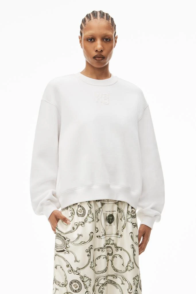 商品Alexander Wang|PUFF LOGO SWEATSHIRT IN STRUCTURED TERRY,价格¥2254,第2张图片详细描述