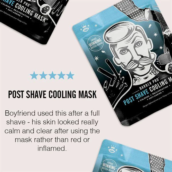 LookFantastic US BARBER PRO Post Shave Cooling Mask with Anti-Ageing Collagen 3