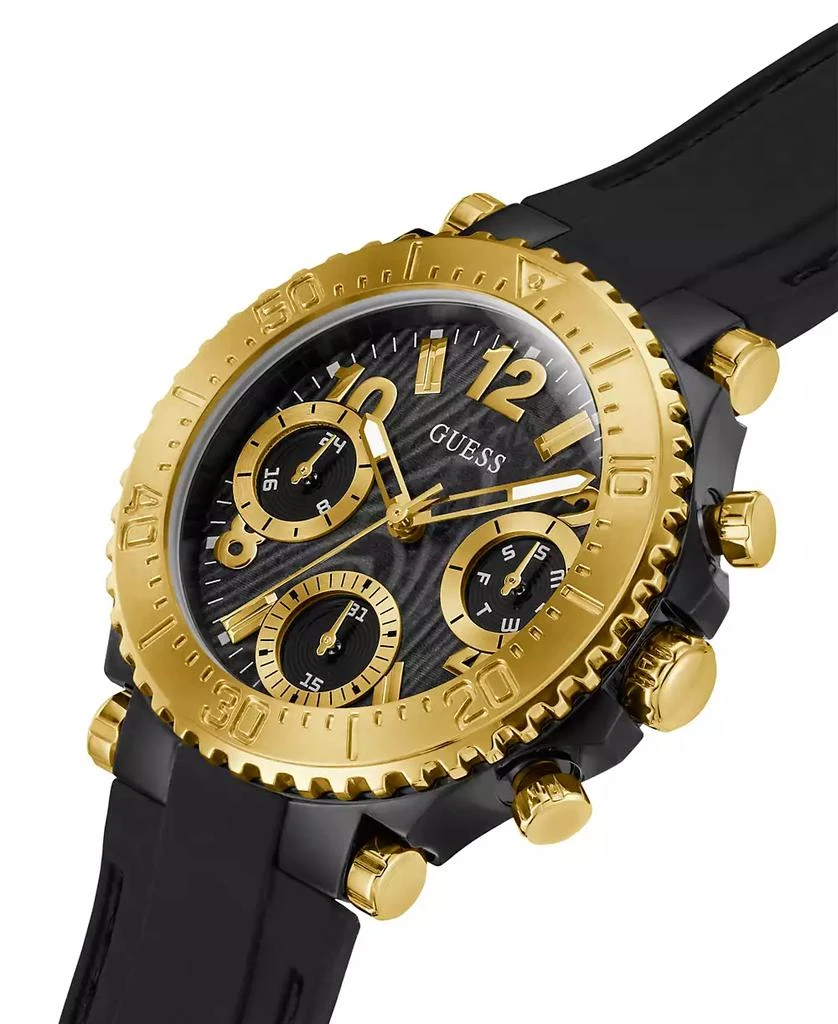 商品GUESS|Women's Quartz Black Silicone Strap Multi-Function Watch 36mm,价格¥817,第4张图片详细描述