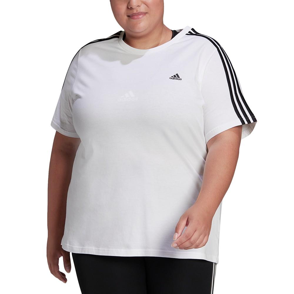 Plus Size Essentials Slim 3-Stripes T-Shirt商品第1张图片规格展示