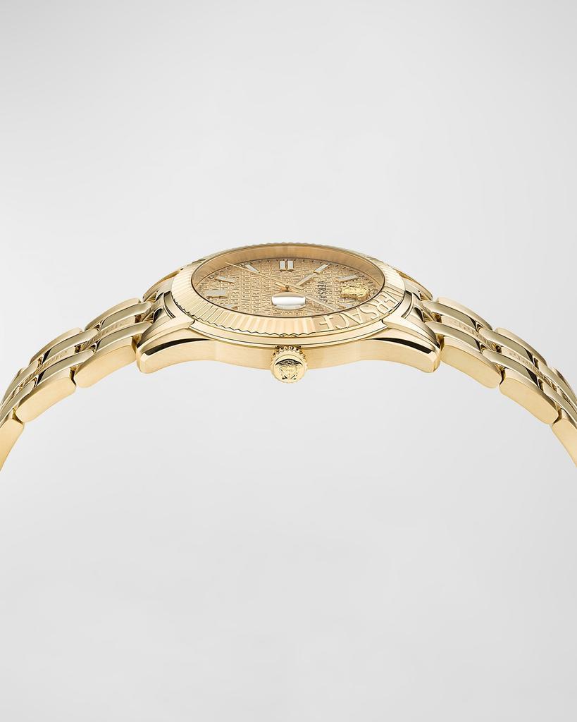 商品Versace|Men's Greca Time IP Yellow Gold Bracelet Watch, 41mm,价格¥8078,第5张图片详细描述