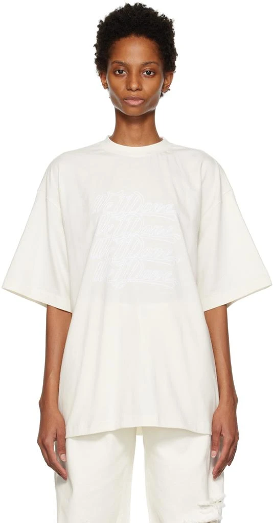 商品We11done|Off-White Flocked T-Shirt,价格¥784,第1张图片