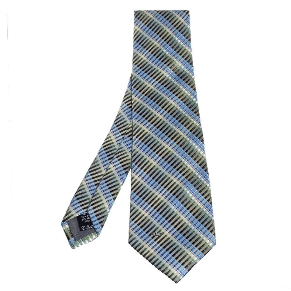 商品[二手商品] Valentino|Valentino Multicolor Striped Jacquard Silk Tie,价格¥1152,第1张图片