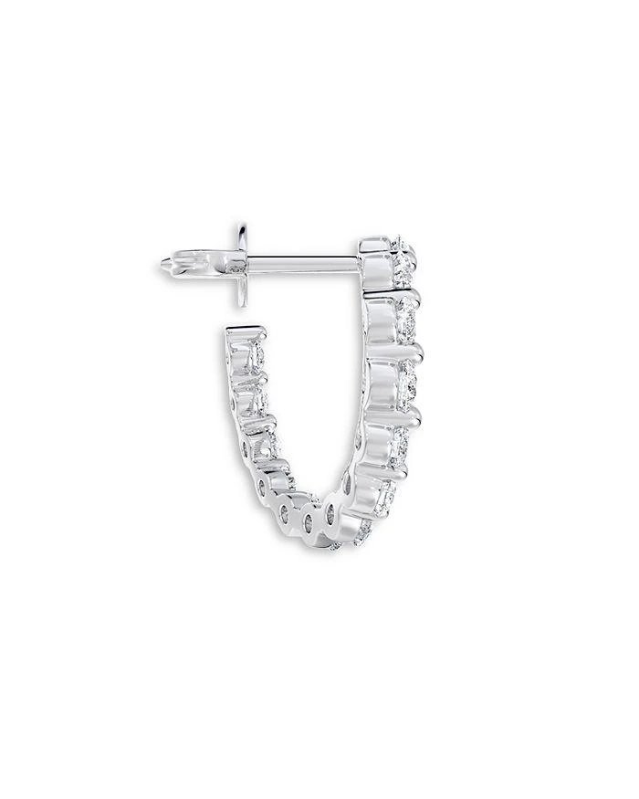 商品De Beers Forevermark|Classic Graduated Diamond Hoop Earrings in 18K White Gold, 1.07 ct. t.w.,价格¥15447,第3张图片详细描述