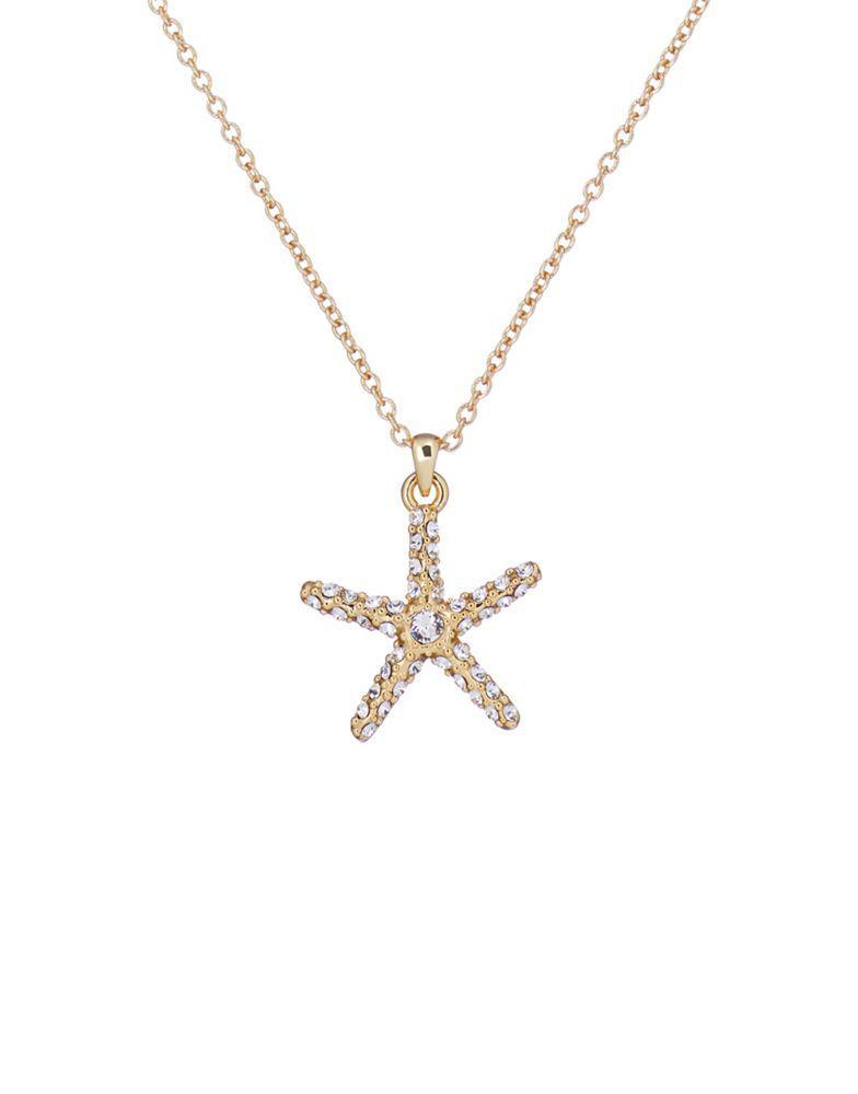 商品Ted Baker London|Ted Baker Starrei starfish pendant necklace in gold,价格¥219,第1张图片