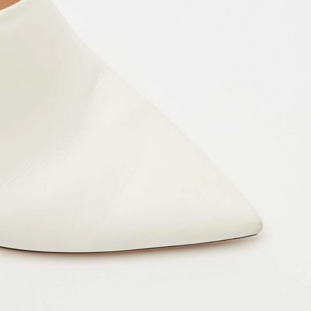 Nicholas Kirkwood White Leather Mira Pointed Toe Mules Size 38 商品