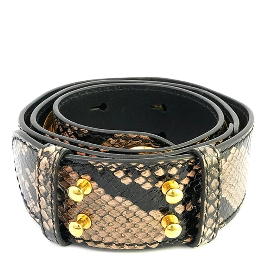 商品Burberry|Pink Apricot Ladies Phyton Print Leather Handbag Belt Strap,价格¥883,第1张图片
