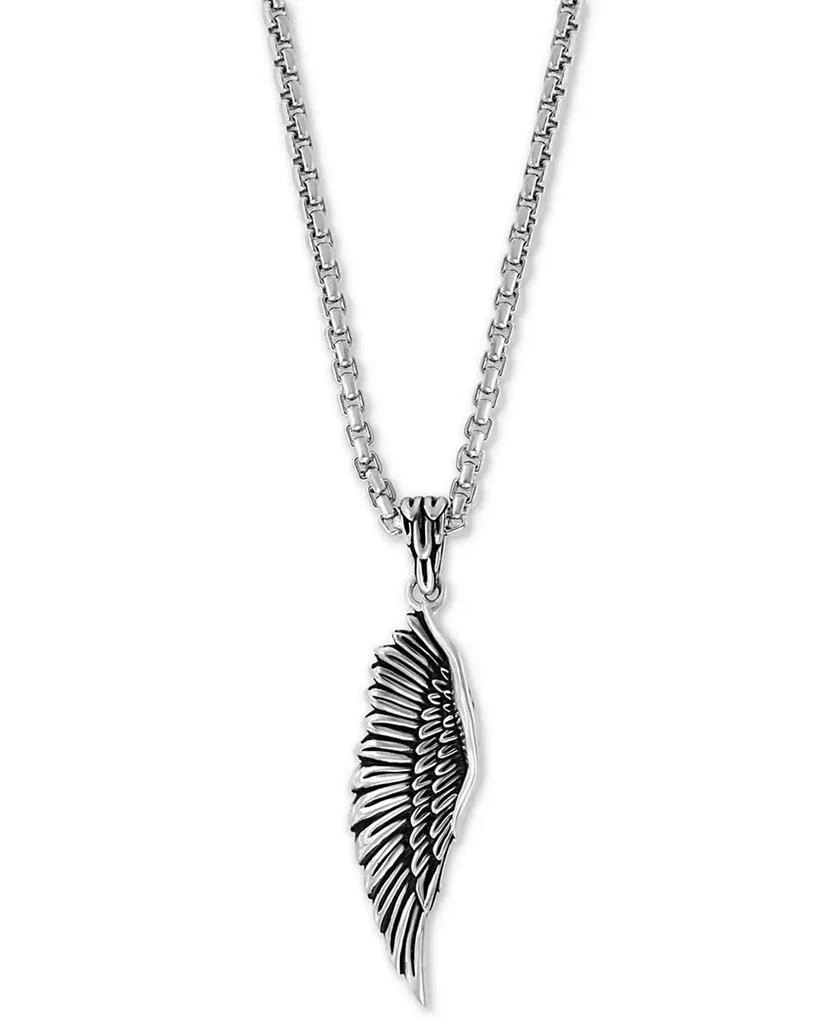 商品Effy|EFFY® Men's Wing 22" Pendant Necklace in Sterling Silver,价格¥4535,第1张图片