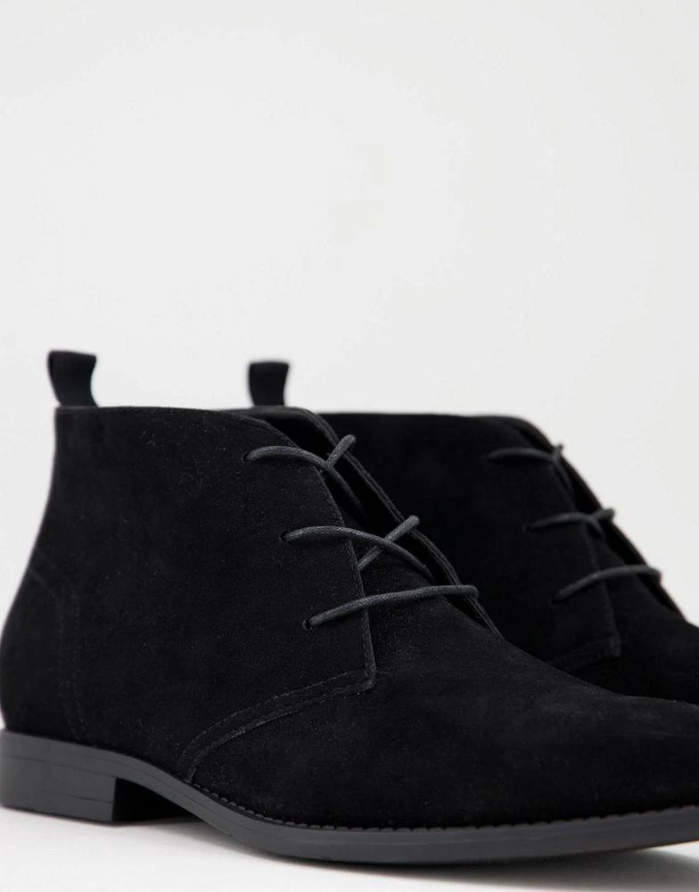 商品ASOS|ASOS DESIGN chukka boots in black faux suede,价格¥178,第3张图片详细描述