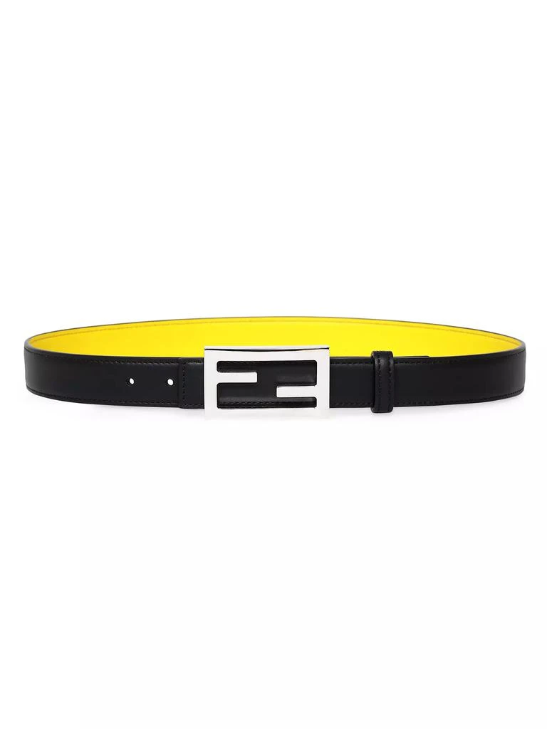 商品Fendi|Reversible Logo Buckle Leather Belt,价格¥1258,第1张图片