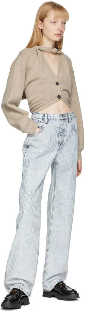 商品Alexander Wang|Blue Crystal Stripe Skater Jeans,价格¥3780,第4张图片详细描述