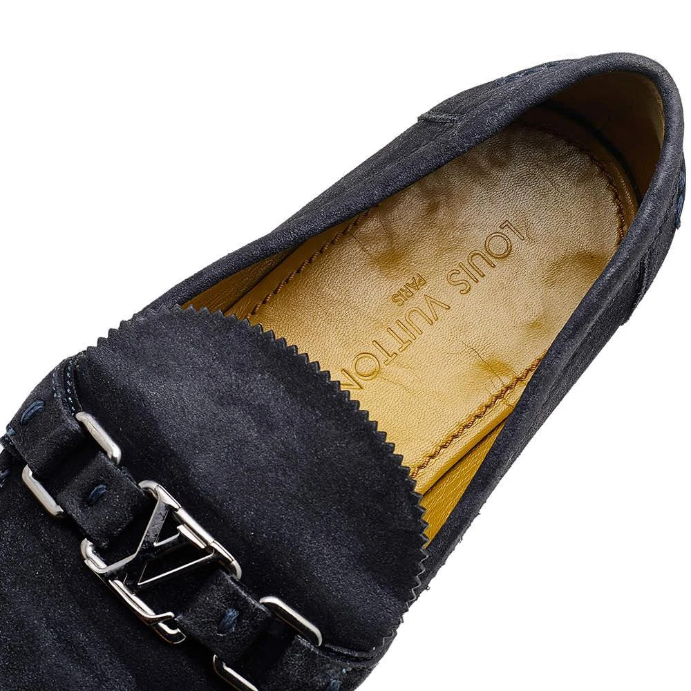 Louis Vuitton Blue Suede Major Slip On Loafers Size 45 商品