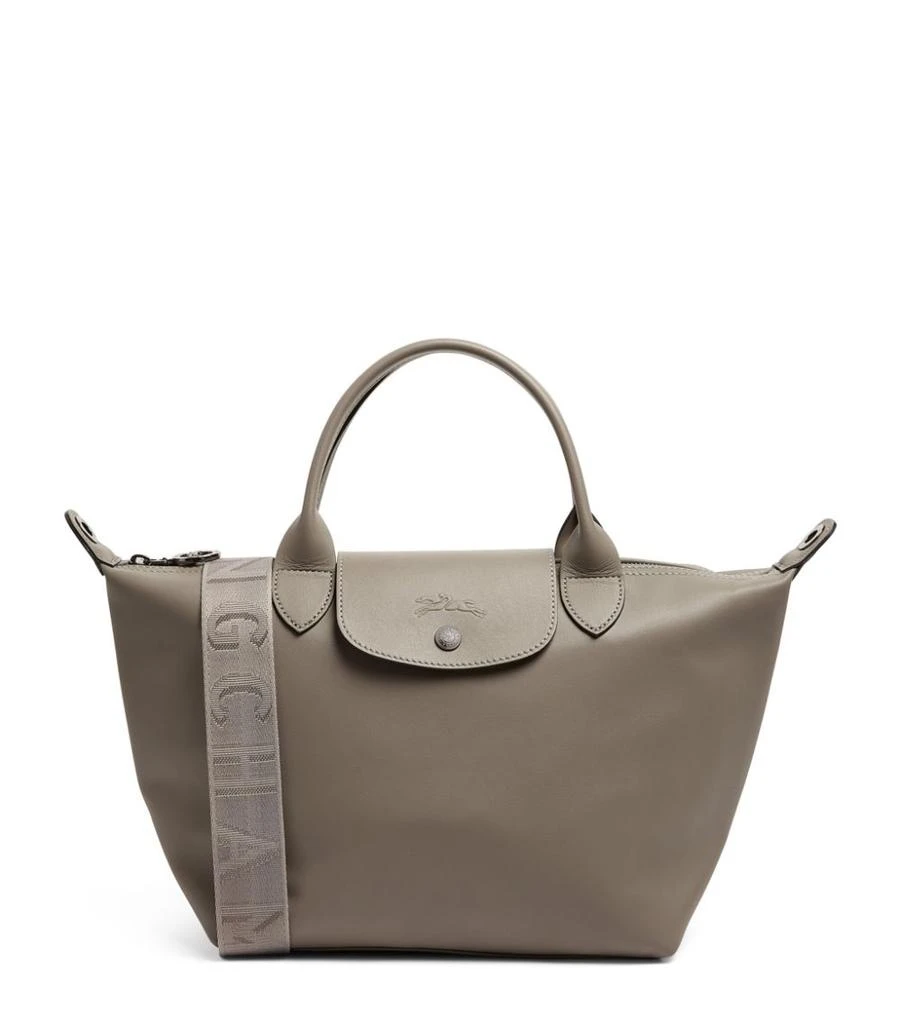 商品Longchamp|Medium Leather Le Pliage Top-Handle Bag,价格¥4011,第1张图片