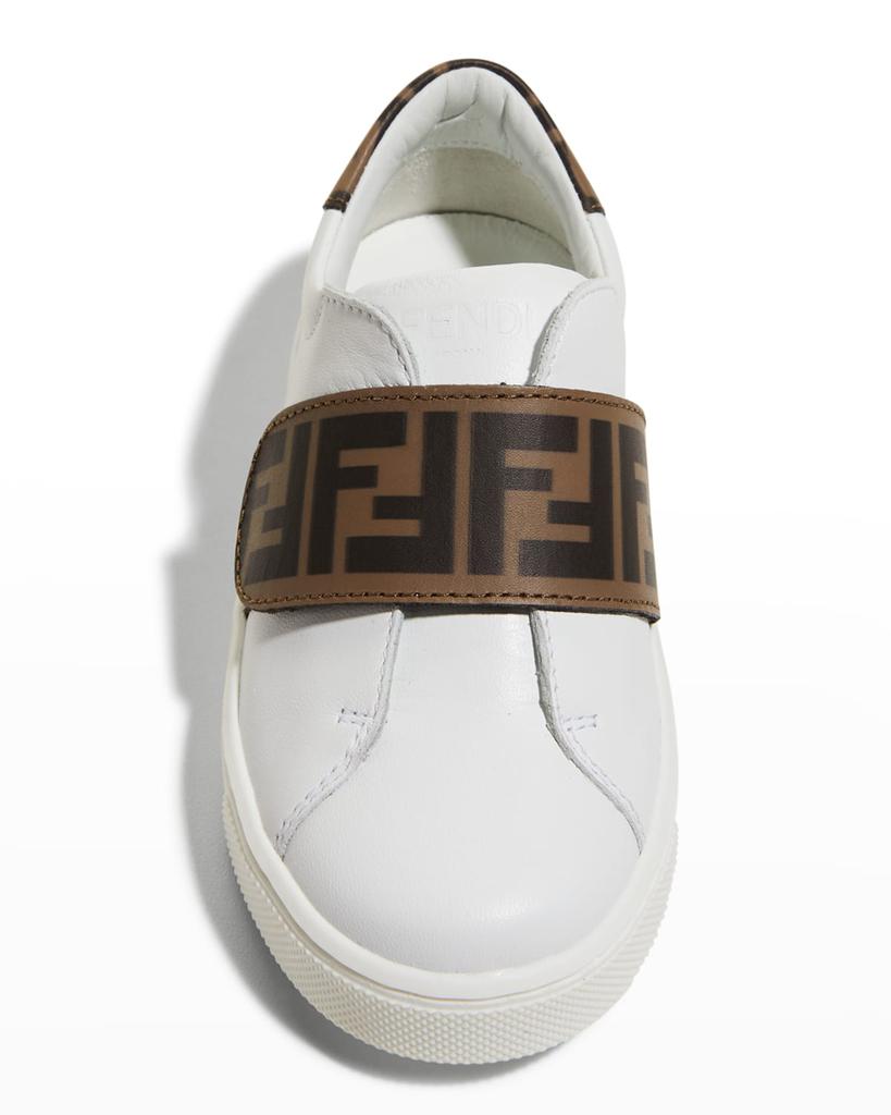 Kid's Fendi Grip-Strap Sneakers, Size 19-23商品第5张图片规格展示