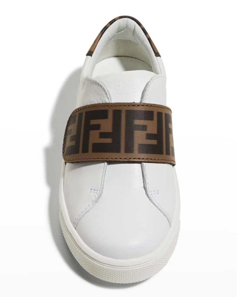 商品Fendi|Kid's Fendi Grip-Strap Sneakers, Size 19-23,价格¥2387,第5张图片详细描述