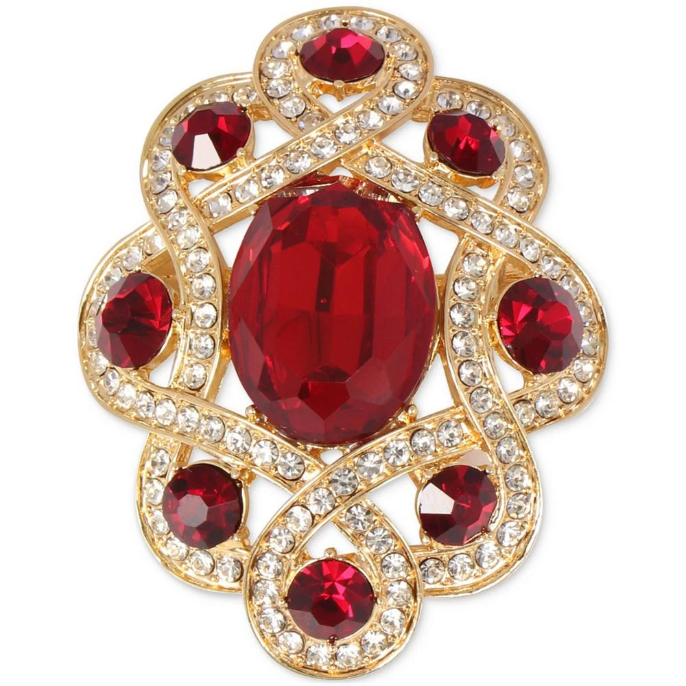 商品Charter Club|Gold-Tone Pavé & Color Stone Infinity Pin, Created for Macy's,价格¥44,第1张图片