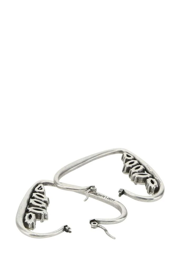 商品Yves Saint Laurent|Saint Laurent Embellished Heart Hoop Earrings,价格¥3425,第3张图片详细描述