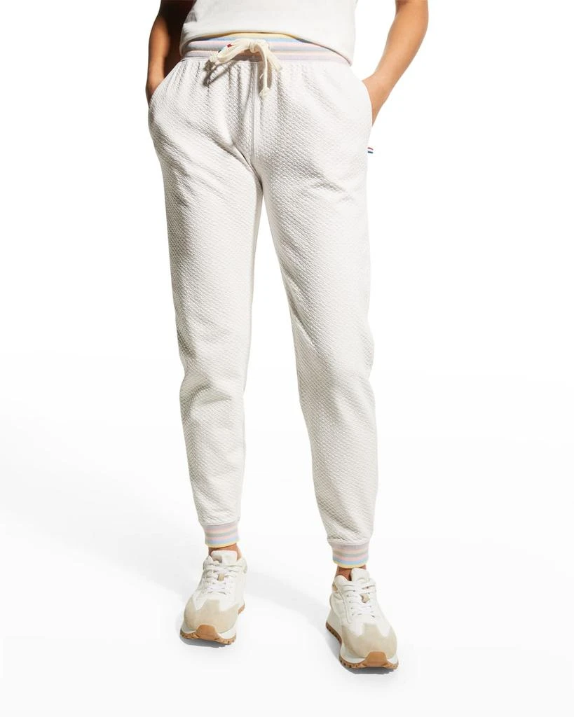 商品Sol Angeles|Pastel-Stripe Quilted Jogger Pants,价格¥396,第1张图片