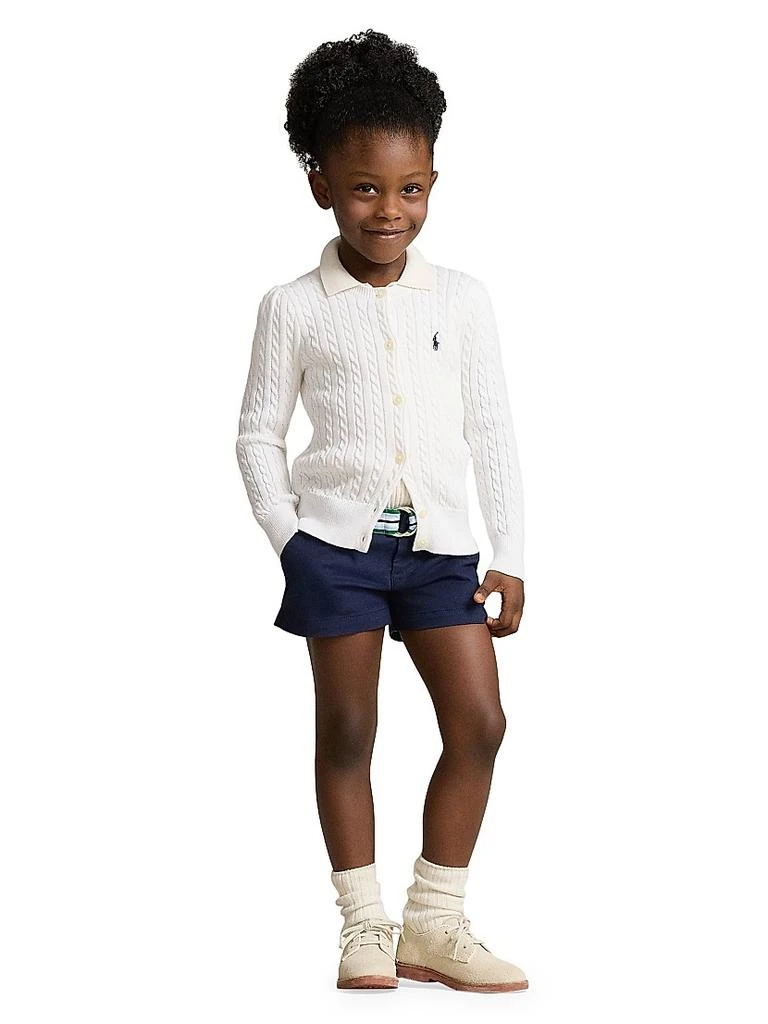 商品Ralph Lauren|Little Girl's & Girl's Cotton Cable-Knit Sweater,价格¥449,第5张图片详细描述