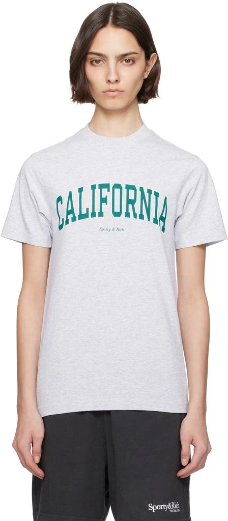 商品Sporty & Rich|Gray 'California' T-shirt,价格¥450,第1张图片