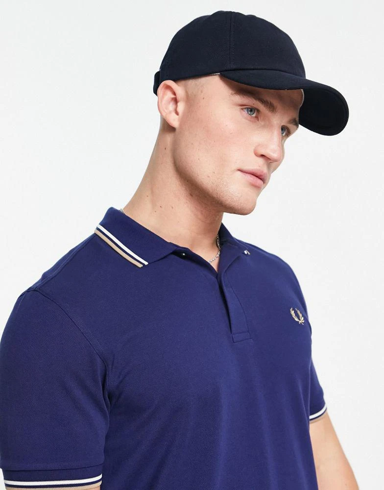 商品Fred Perry|Fred Perry twin tipped polo shirt in navy,价格¥398,第3张图片详细描述