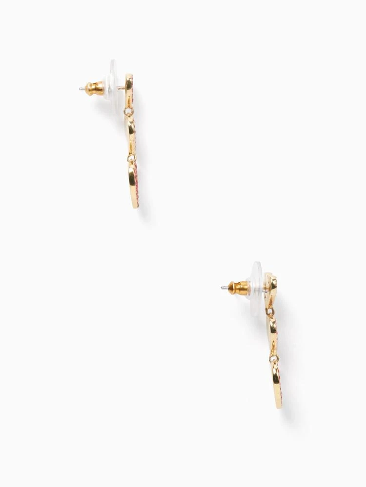 商品Kate Spade|yours truly pave heart triple drop earrings,价格¥435,第3张图片详细描述